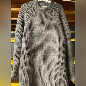 Everlane Charcoal Tunic Sweater Merino Wool